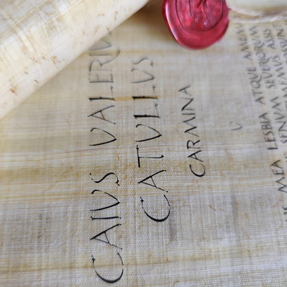 Papiro amoroso de Catulo (Poemas 5 y 85, en latín)