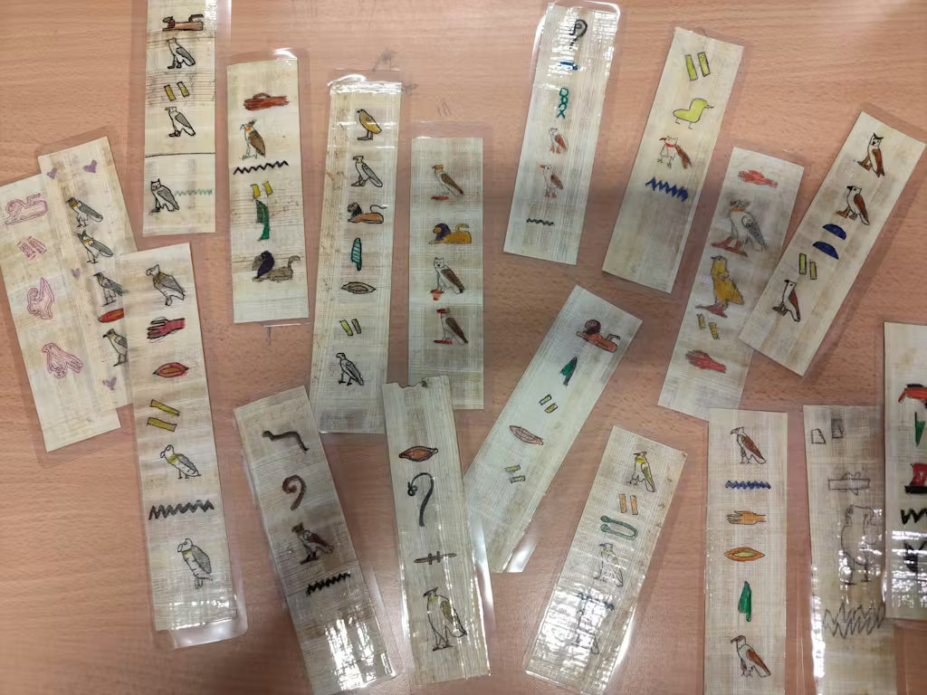 Papyrus-Schreibset – Lesezeichen-Packung (25 Stk.) für Workshops