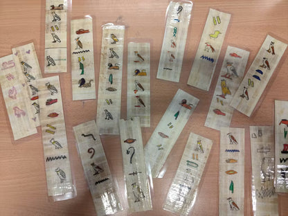 Papyrus-Schreibset – Lesezeichen-Packung (25 Stk.) für Workshops