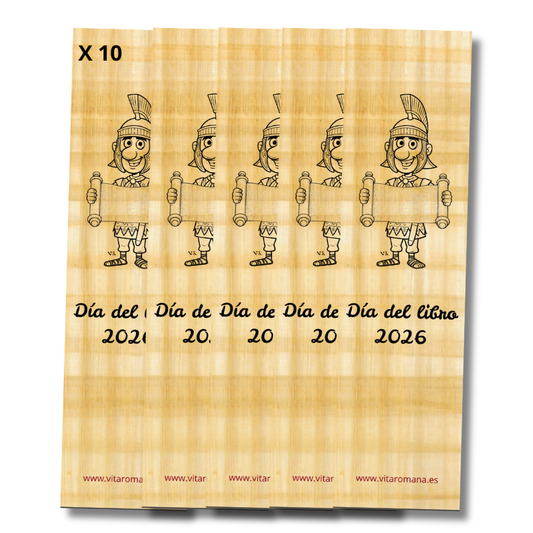 Pack 10 Marcapáginas de papiro con funda para colorear- Día del Libro